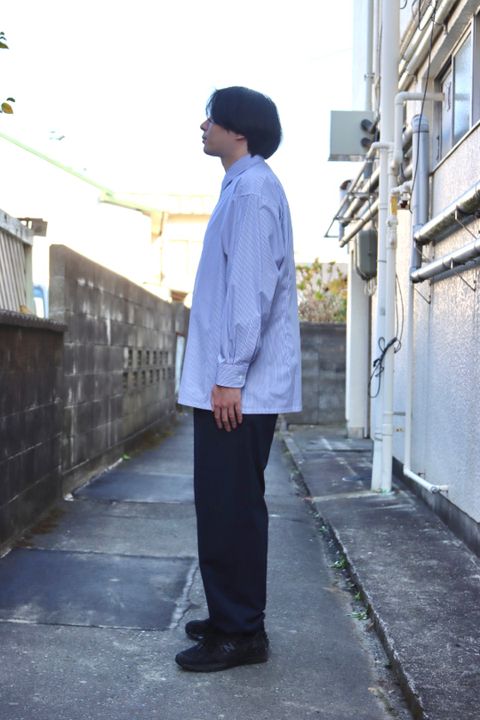 Graphpaper High Count Broad Stripe Regular Collar Shirt style.2022.12.10