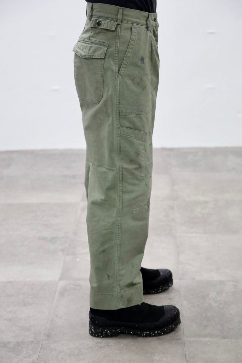 BOW WOW 25FWバウワウ REPAIRED USAF MECHANIC PANTS(BW252-RUMP) AGED SAGE GREEN