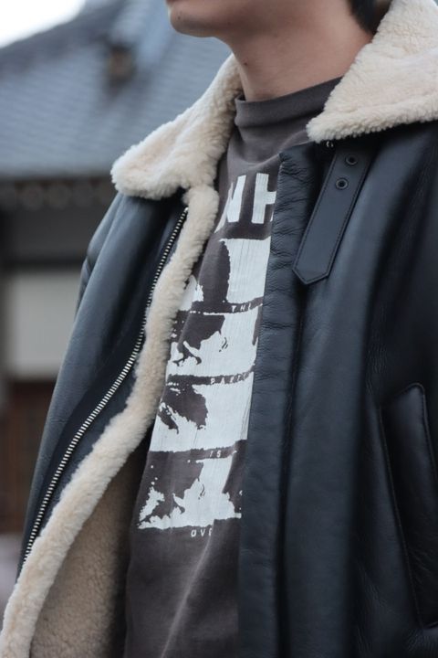 YOKE DETACHABLE COLLAR BOMBER JACKET style.2021.10.17.