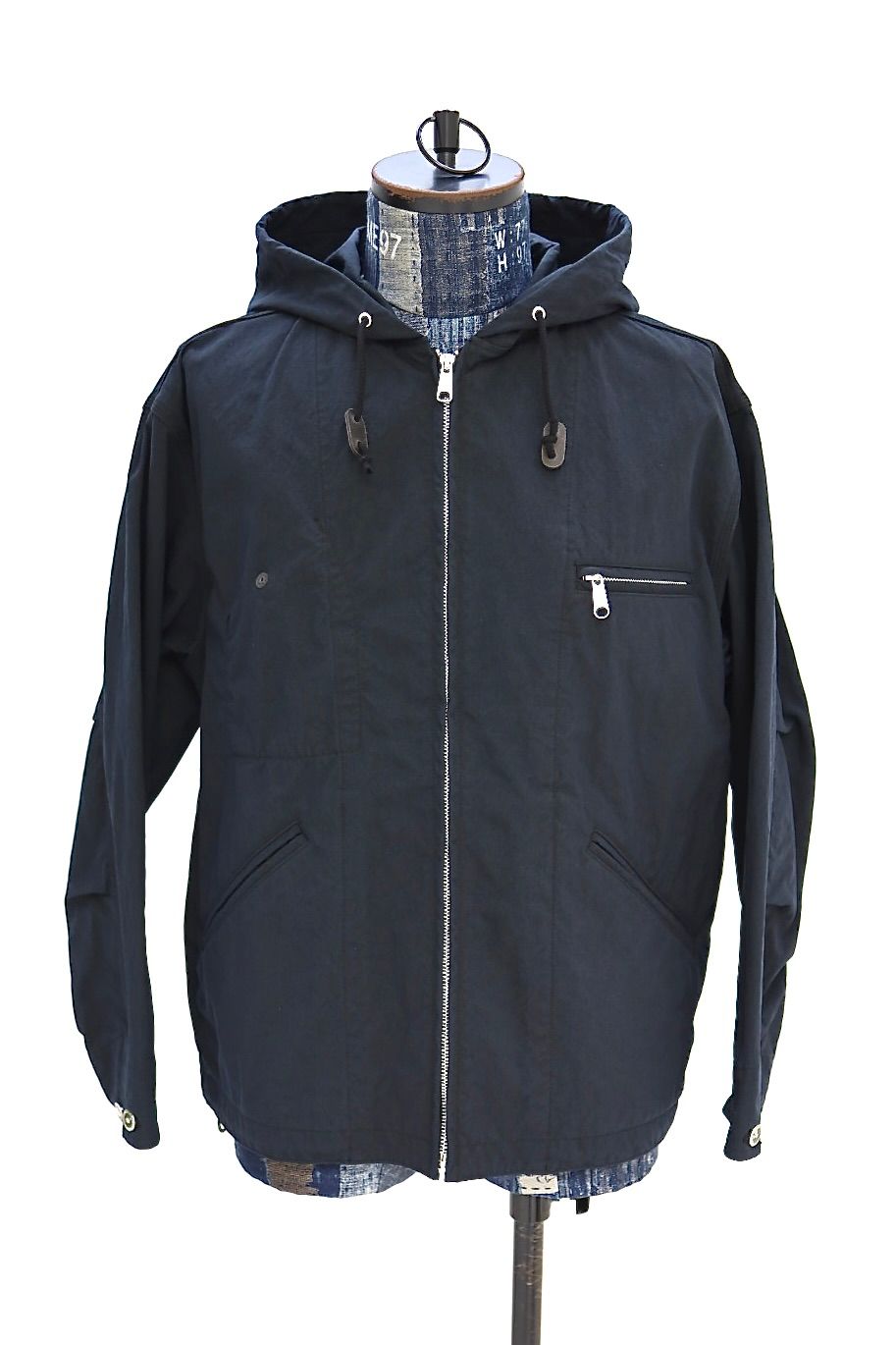 コムデギャルソンオム26SS ナイロンオックス製品染ジップアップフーディ(HQ-J003-051)BLACK☆2月6日(金)発売！