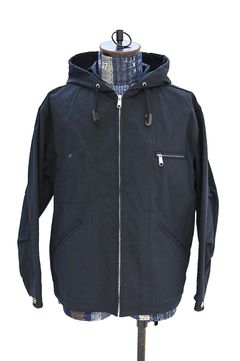 コムデギャルソンオム26SS ナイロンオックス製品染ジップアップフーディ(HQ-J003-051)BLACK☆2月6日(金)発売！