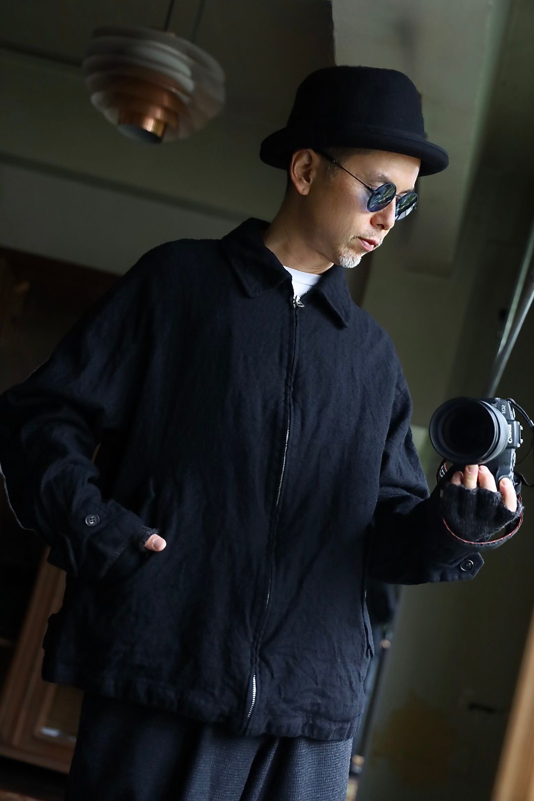 コムデギャルソンオム ウールサージ縮絨ジップアップブルゾン(HR-J018-051)BLACK☆10月2日(金)発売！