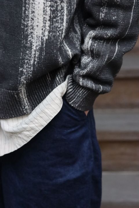 YOKE PRINTED COTTON CREWNECK SWEATER(YK22SS0347S) style.2022.02.27.
