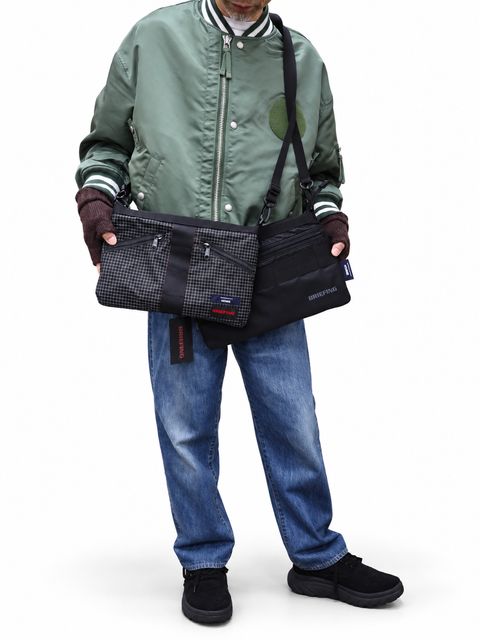 コムデギャルソンオム バッグ BRIEFING W-NAME REVERSIBLE SACOCHE(HR-K209-051)BLACK×BLACK☆10月2日(金)発売！