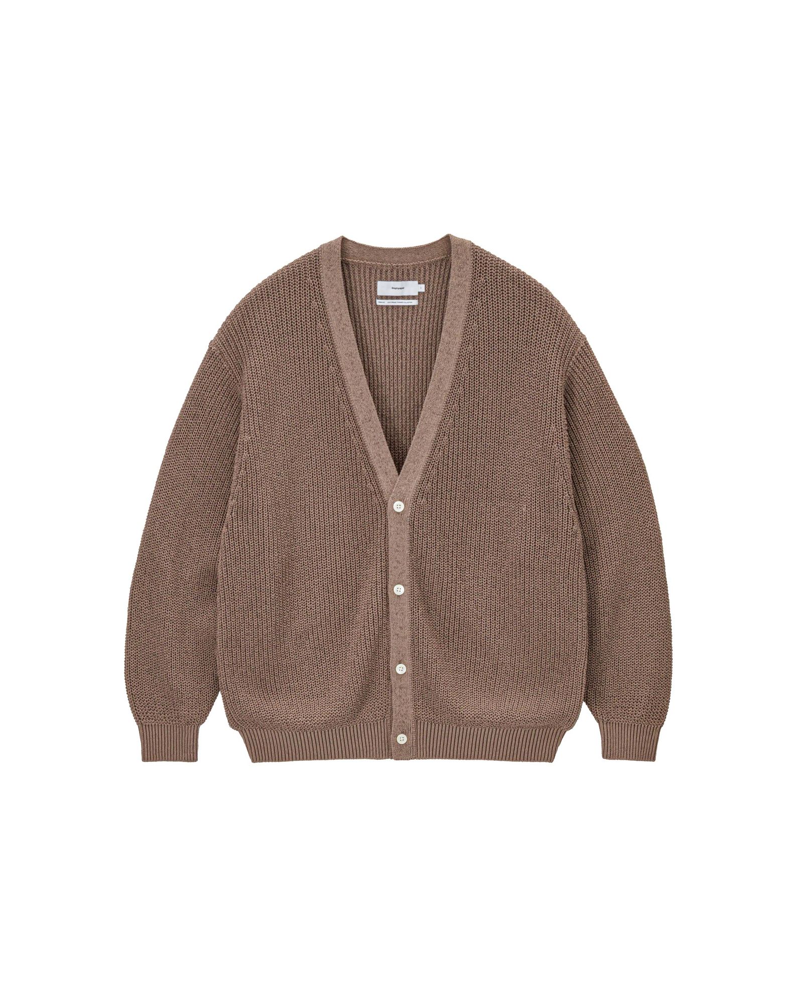 グラフペーパー26SS Coiled Wool Nylon Cardigan(GM261-80434)TAUPE☆2月28日(土)発売！