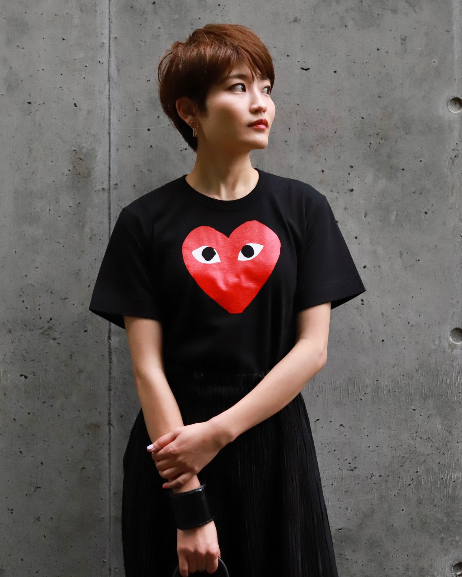 PLAY COMME des GARCONS - プレイコムデギャルソン RED HEART Tシャツ (BLACK) WOMEN'S | mark