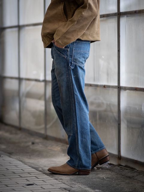 BOWWOW DOUBLE KNEE INDIGO DENIM PANTS MARK STYLE