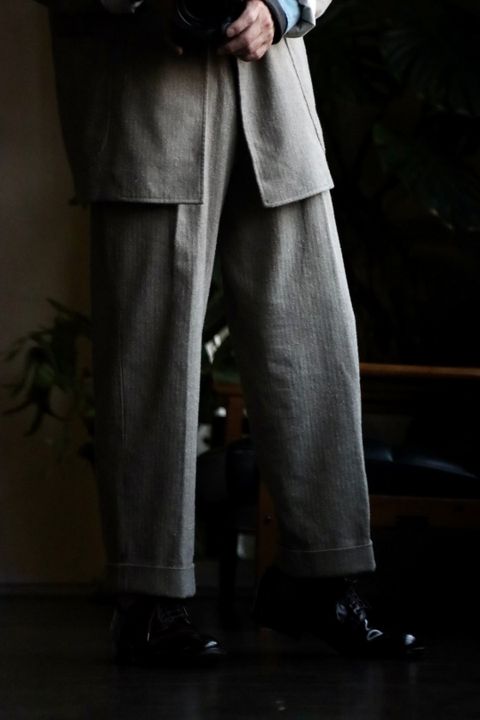 A.PRESSE 23SS Hunting Jacket & Herringbone Trousersスタイル.2023.3.5.