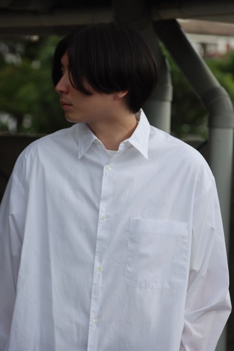 Graphpaper  Broad L/S Oversized Regular Collar Shirt style.2022.5.21