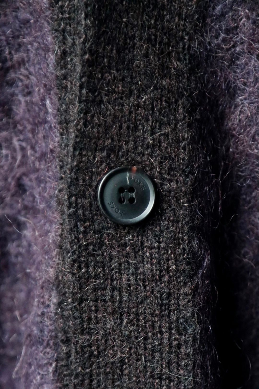 YOKE - ヨーク23AW MOHAIR BORDER CARDIGAN(YK23FW0571S)BLACK