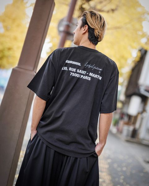 yohji yamamoto x NEIGHBORHOOD TEE SS-2(BLACK)スタイル