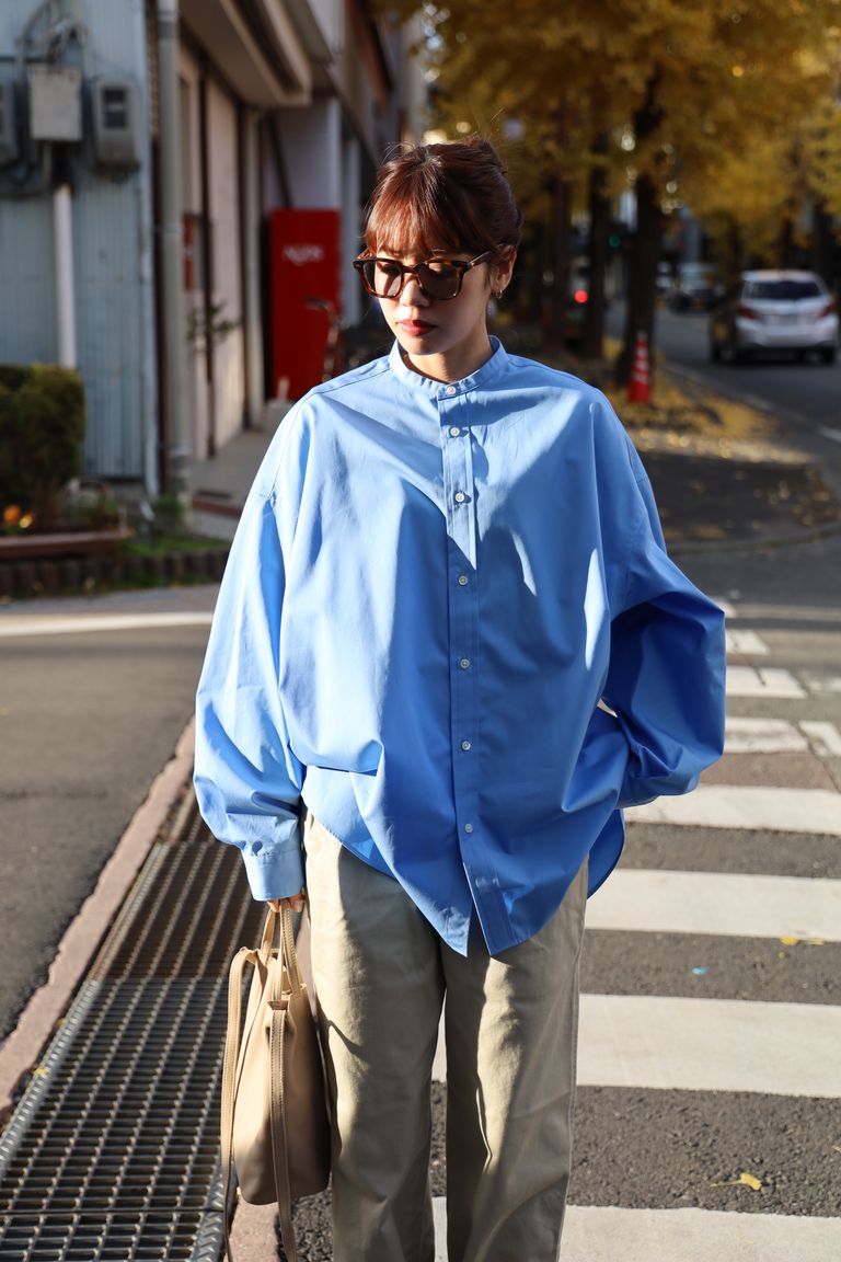 Graphpaper - Graphpaper 25SS WOMENS High Count Broad L/S Oversized 