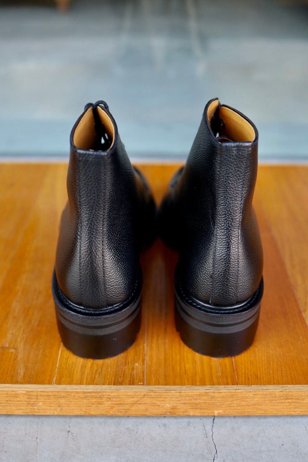 FOOTWORKSフットワークス レースアップブーツ WOMENS Lace-up shoes in grain leather(F03-0002_W)BLACK☆新作発売！