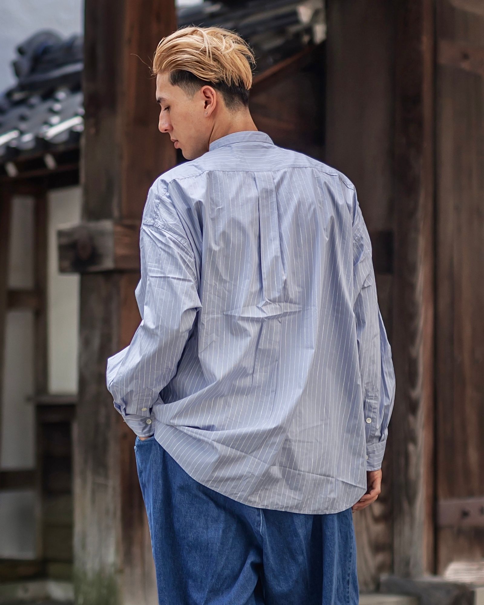 S.F.C 24FW エスエフシー NO COLLAR SFC SHIRT(SFCEW24S03)Sax Blue☆9月21日(土)発売！