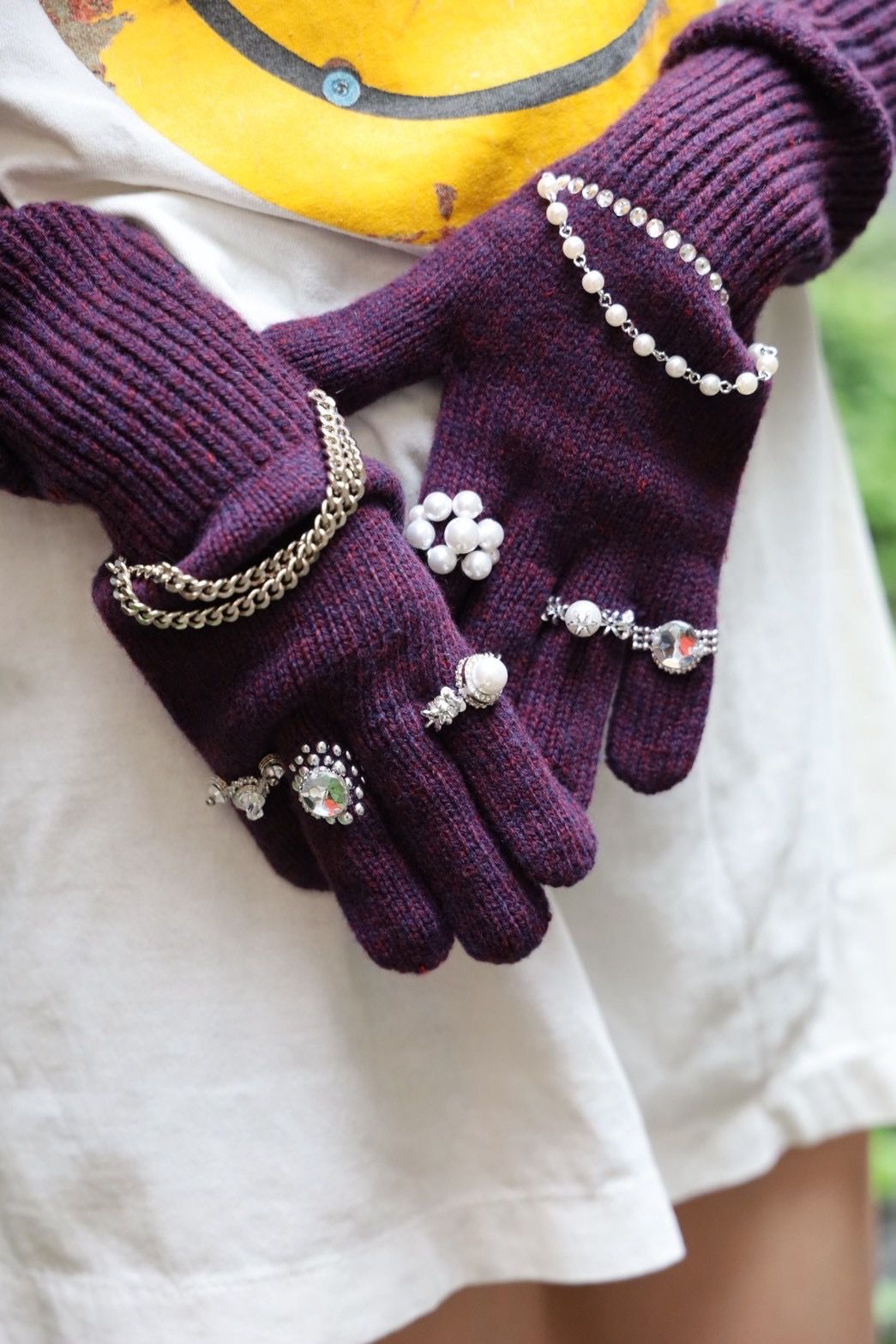doublet ダブレット25AW LONG KNIT GLOVES WITH RINGS (25AW87GV04) PURPLE★9月13日(土)発売！