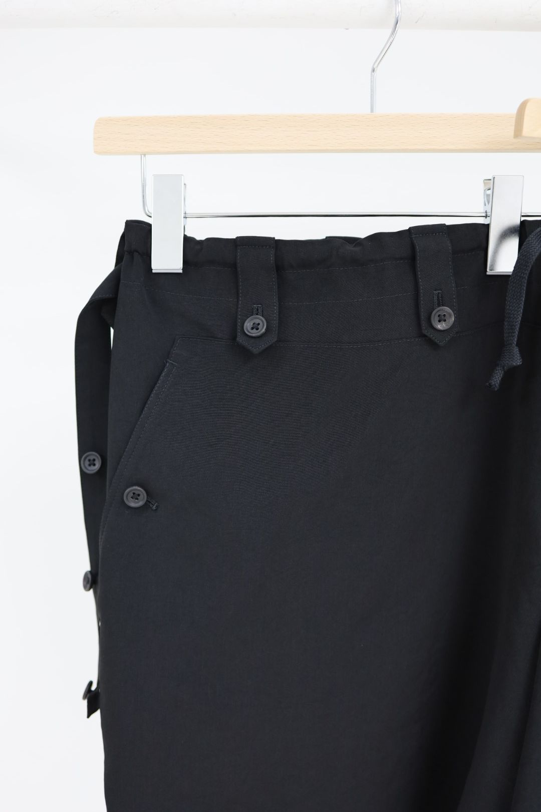 ヨウジヤマモト ドレープ布付きハーフパンツ(HK-P34-500)☆新作発売！