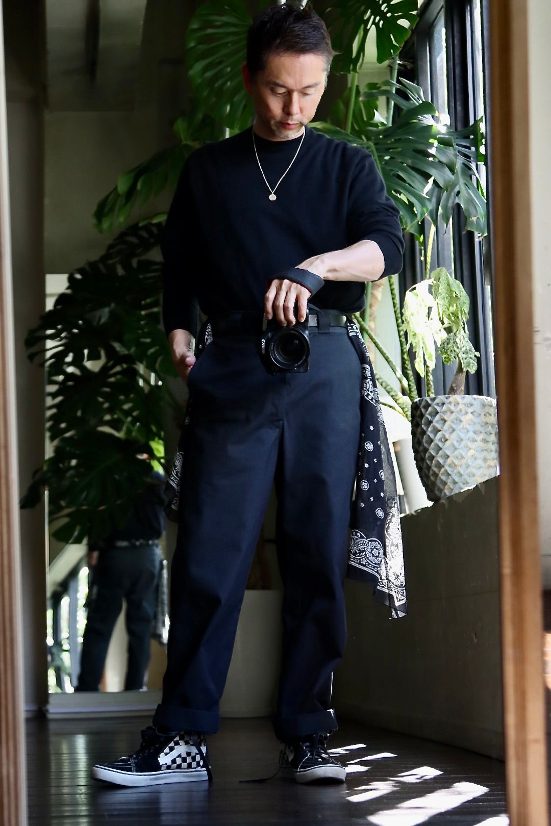 A.PRESSE Double Breasted Jacketスタイル