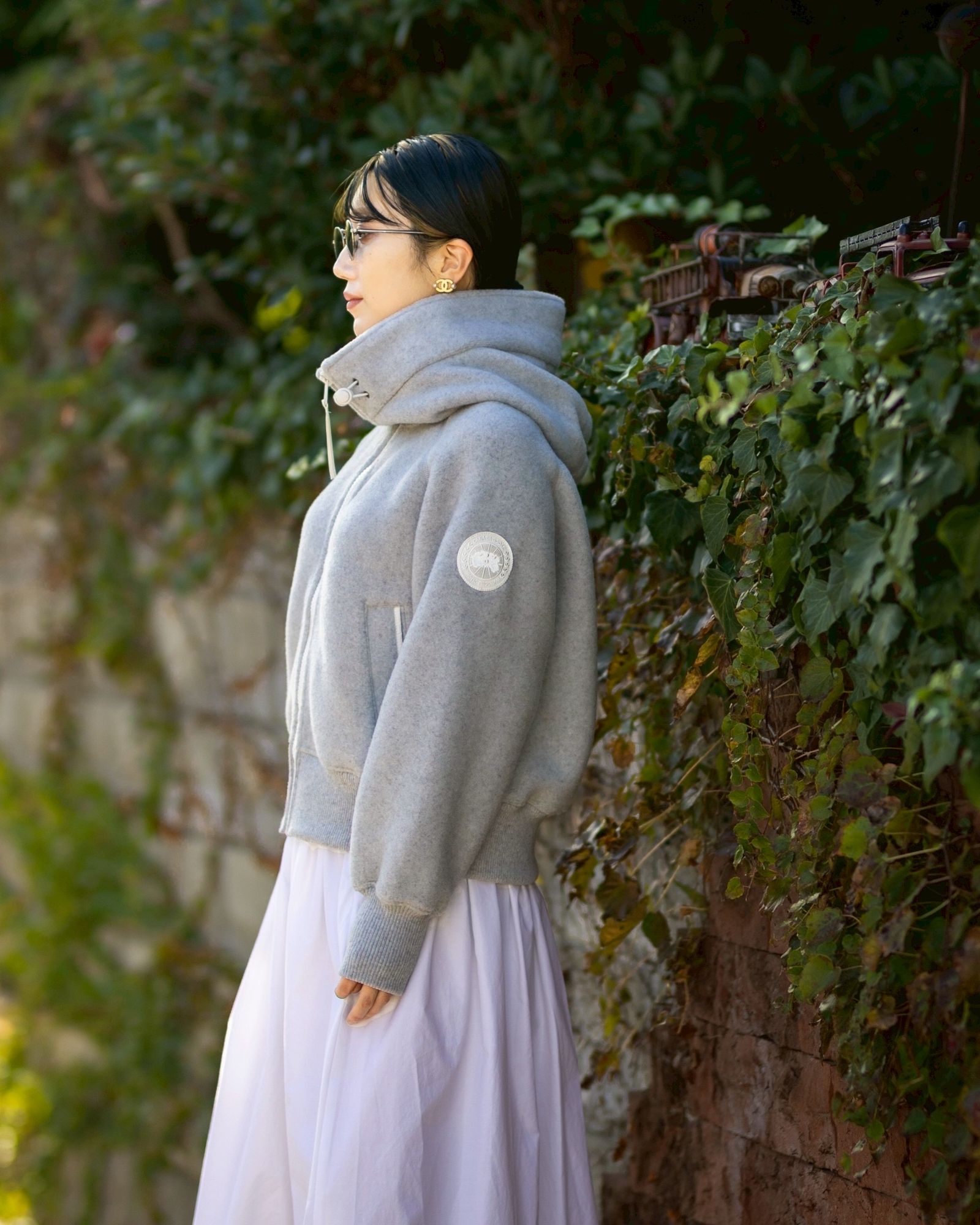 カナダグース レディース Chilliwack Fleece Bomber White Label(7102WW)Silverbirch Heather☆新作発売！