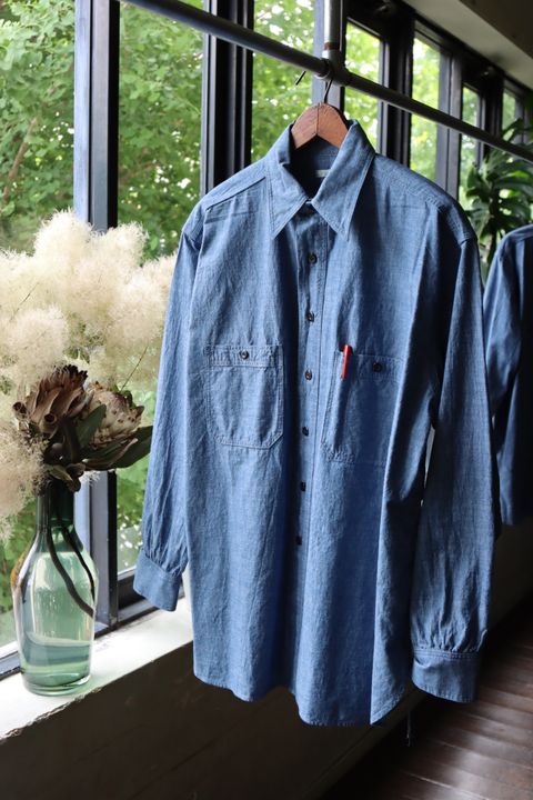 アプレッセ23AWシャツ BB Washed Chambray Shirt(23SAP-02-09M)INDIGO