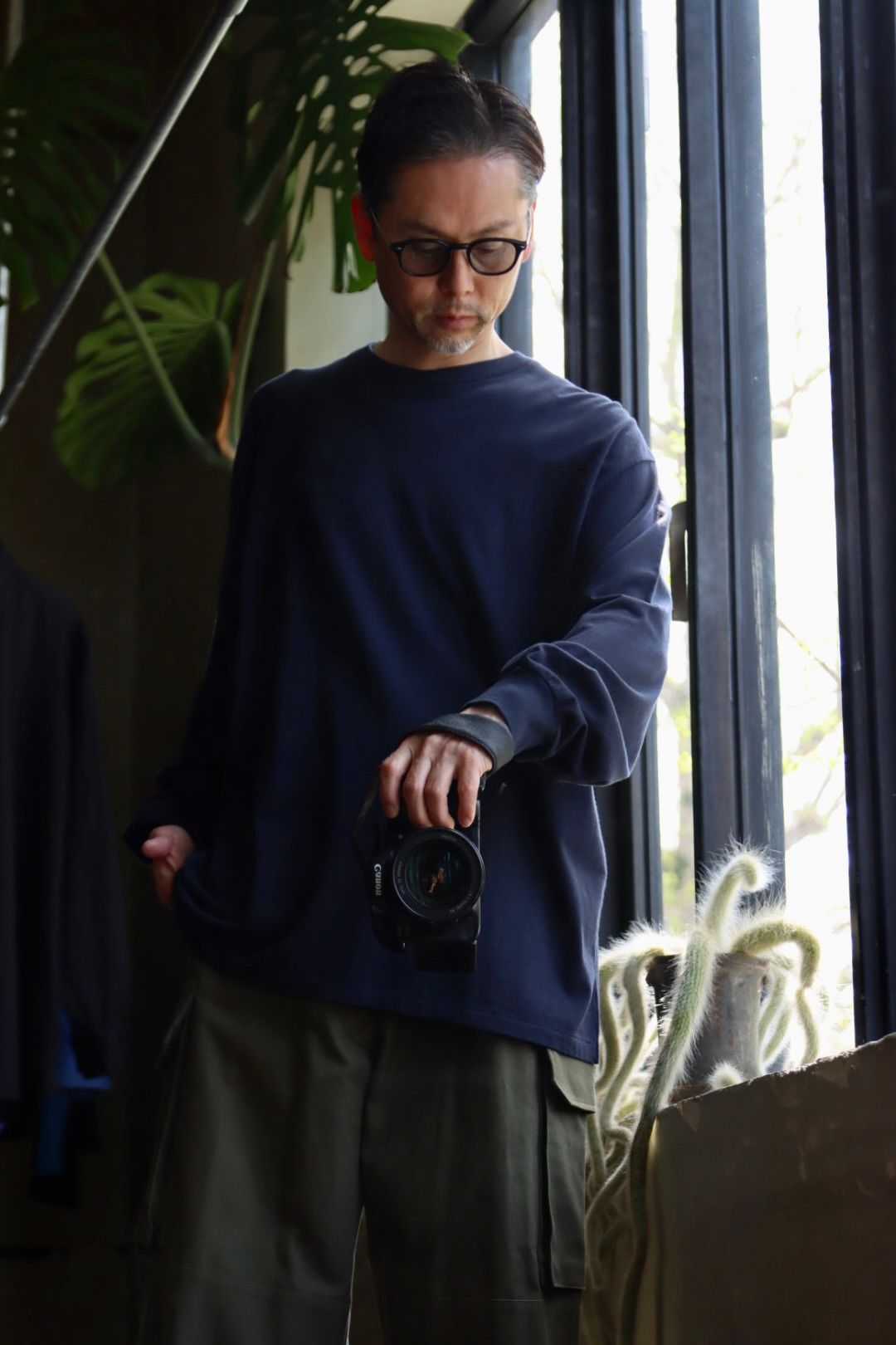 アプレッセ Cashmere Blend L/S T-Shirt(24SAP-05-07K)NAVY - 2(M)