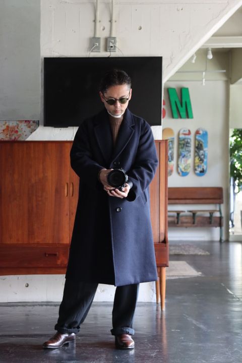 A.PRESSE Chester Coat"NAVY"style.2021.9.18.