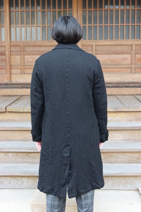 COMME des GARCONS HOMME 21AW ウールサージ縮絨コート(HH-C009) style.2021.11.6.