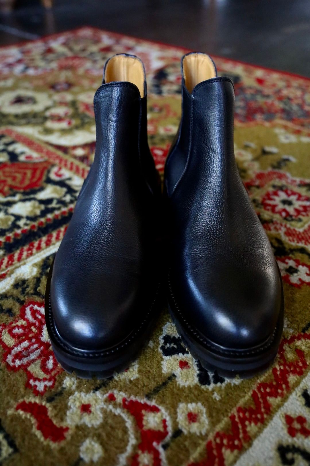 FOOTWORKSフットワークス サイドゴアブーツ Side Gore Boots in Grain Leather(F03-0001_M)BLACK☆新作発売！