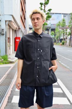 グラフペーパーシャツ 25SS Solotex Twill S/S Oversized Box Shirt(GM252-50001B)BLACK☆5月31日(土)発売！