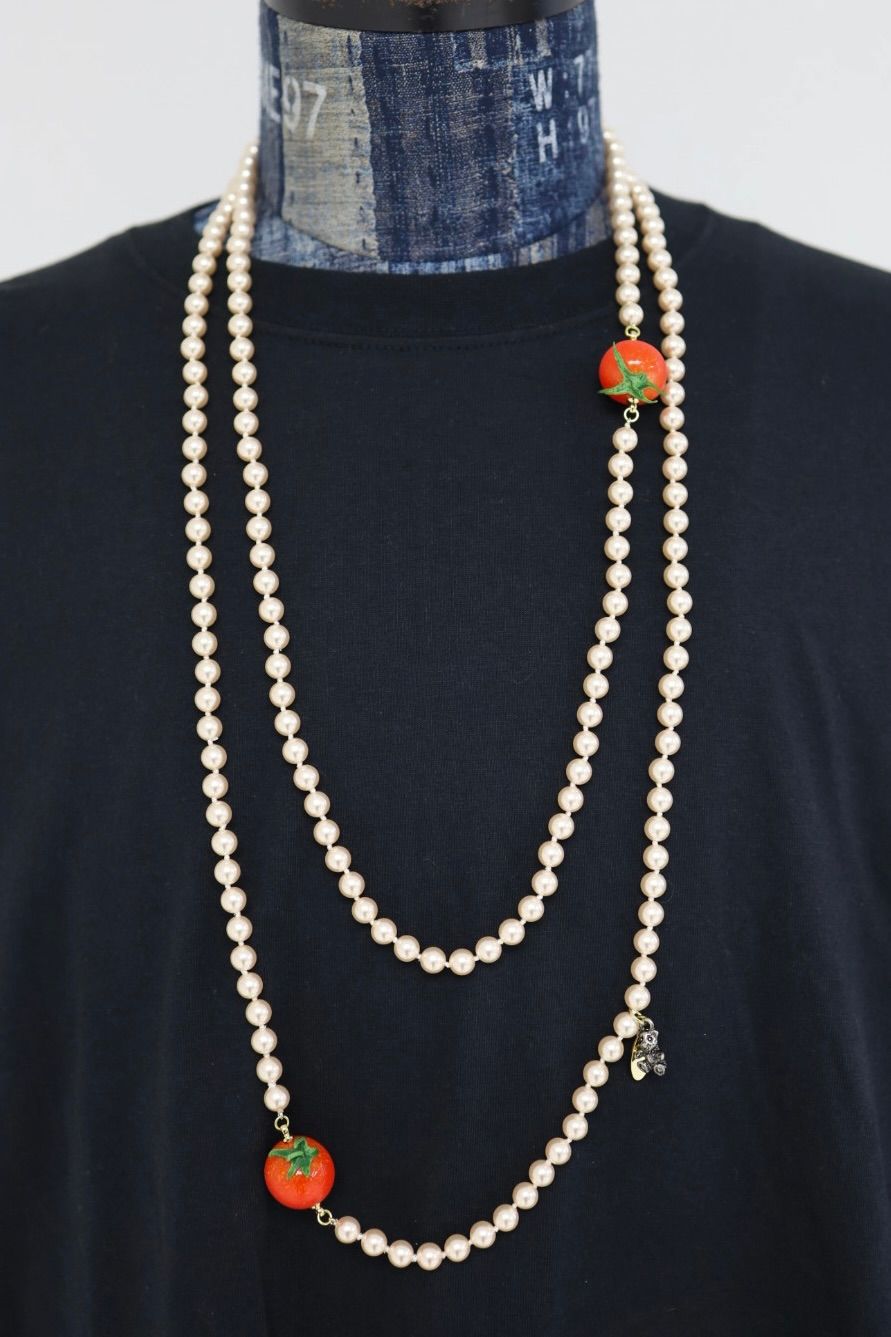 doublet ダブレット26SS FOOD SAMPLE PEARL NECKLACE (26SS83AC43) TOMATO★1月17日(土)11:00発売！