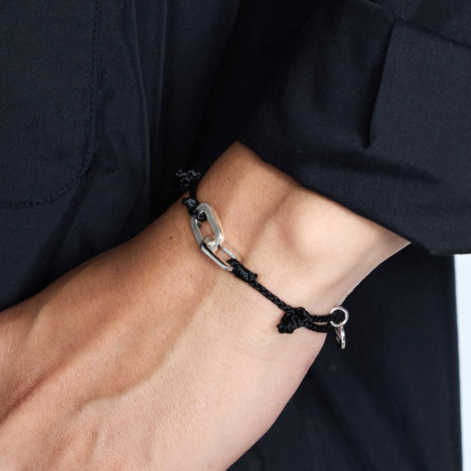 XOLO JEWELRY ショロジュエリー / Connect with Hair Line Link Silk Code Bracelet (XOCB006)BLACK☆11月15日(土)発売！