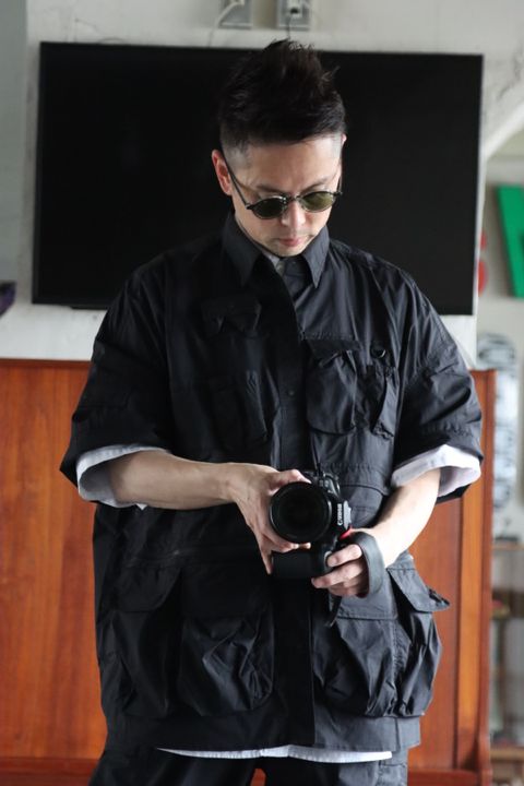 FreshService 22SS TACTICAL POCKET STRETCH S/S SHIRT"BLACK"style.2022.3.12.