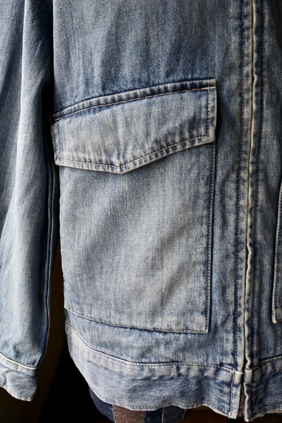 グラフペーパー Selvage Denim Zip Jacket(GU253-20056LB) INDIGO_LIGHT FADE
