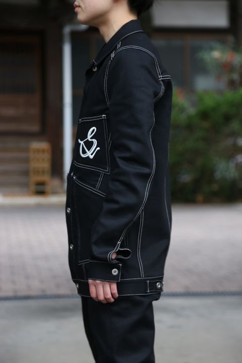 sulvam Mens slim denim jacket & Mens boots cut denim pants style 2020.12.19.
