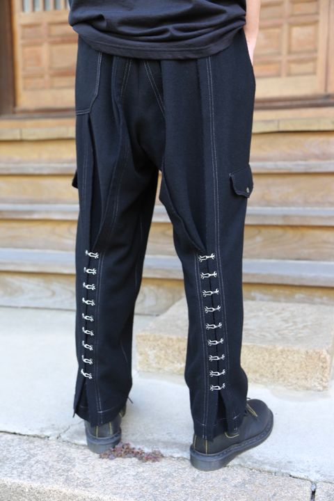 Yohji Yamamoto 21AW Y-ホック付きPフラノ PANTS(HX-P32-118) style. 2021.07.13.