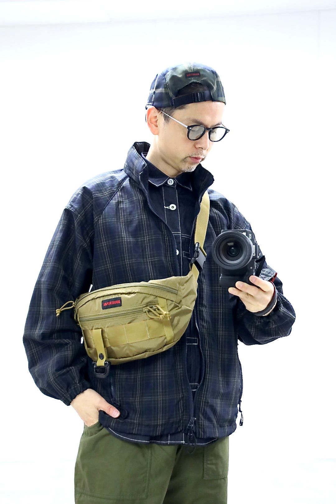 COMME des GARCONS HOMME 26SS エステルラミーチェックブルゾンスタイル