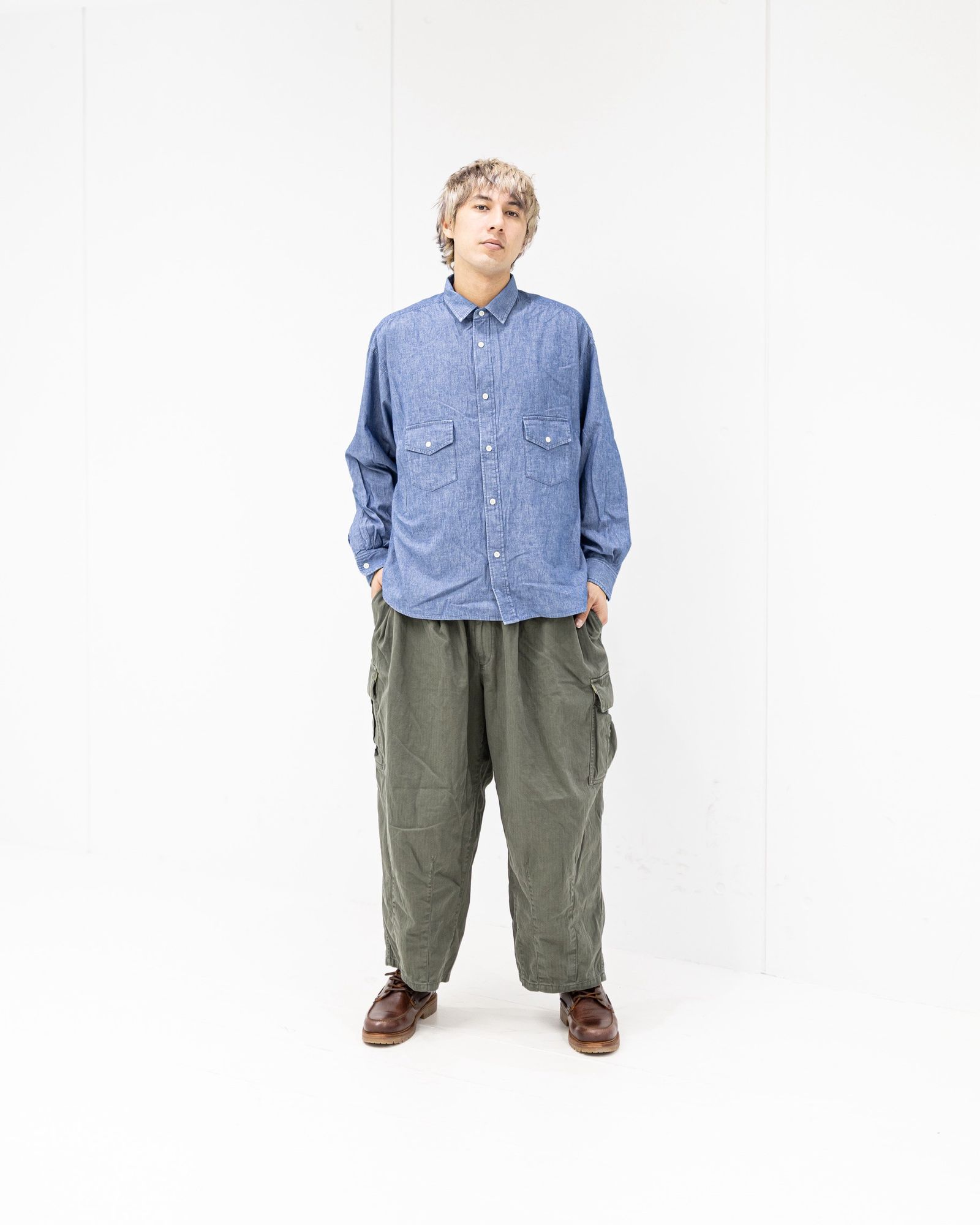 イズネス 26SS Herringbone 6-Pocket Pants (26SS_22_1005SSPT05)KHAKI☆新作発売！