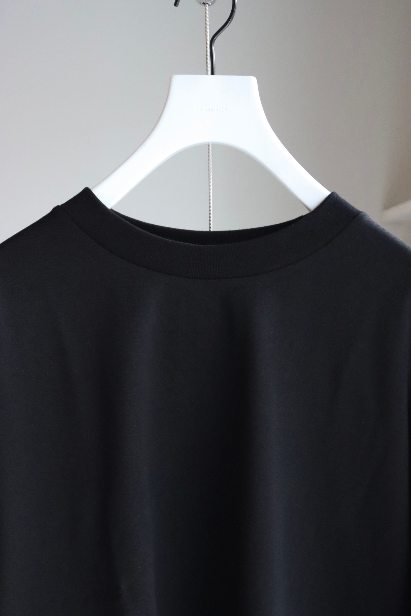 Graphpaper 25AW Women's  Tri Spun Cotton Balloon Sleeve Tee(GL253-70306)BLACK