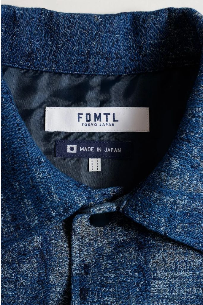 ファンダメンタル デニムシャツ BORO JAQUARD COACH RINSE(FA25JK47R)INDIGO☆新作発売！
