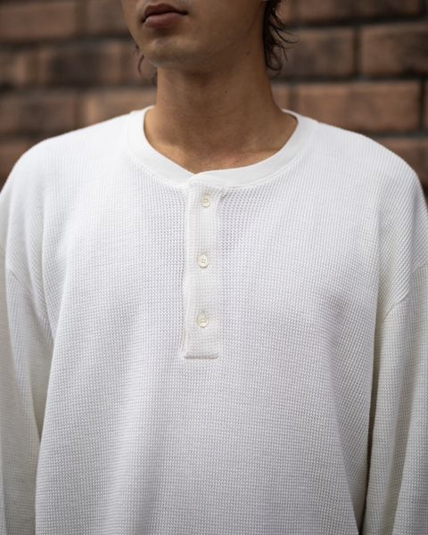 A.PRESSE Cashmere Blend Waffle L/S Henley Neck Shirts 6月6日(土)新作発売！