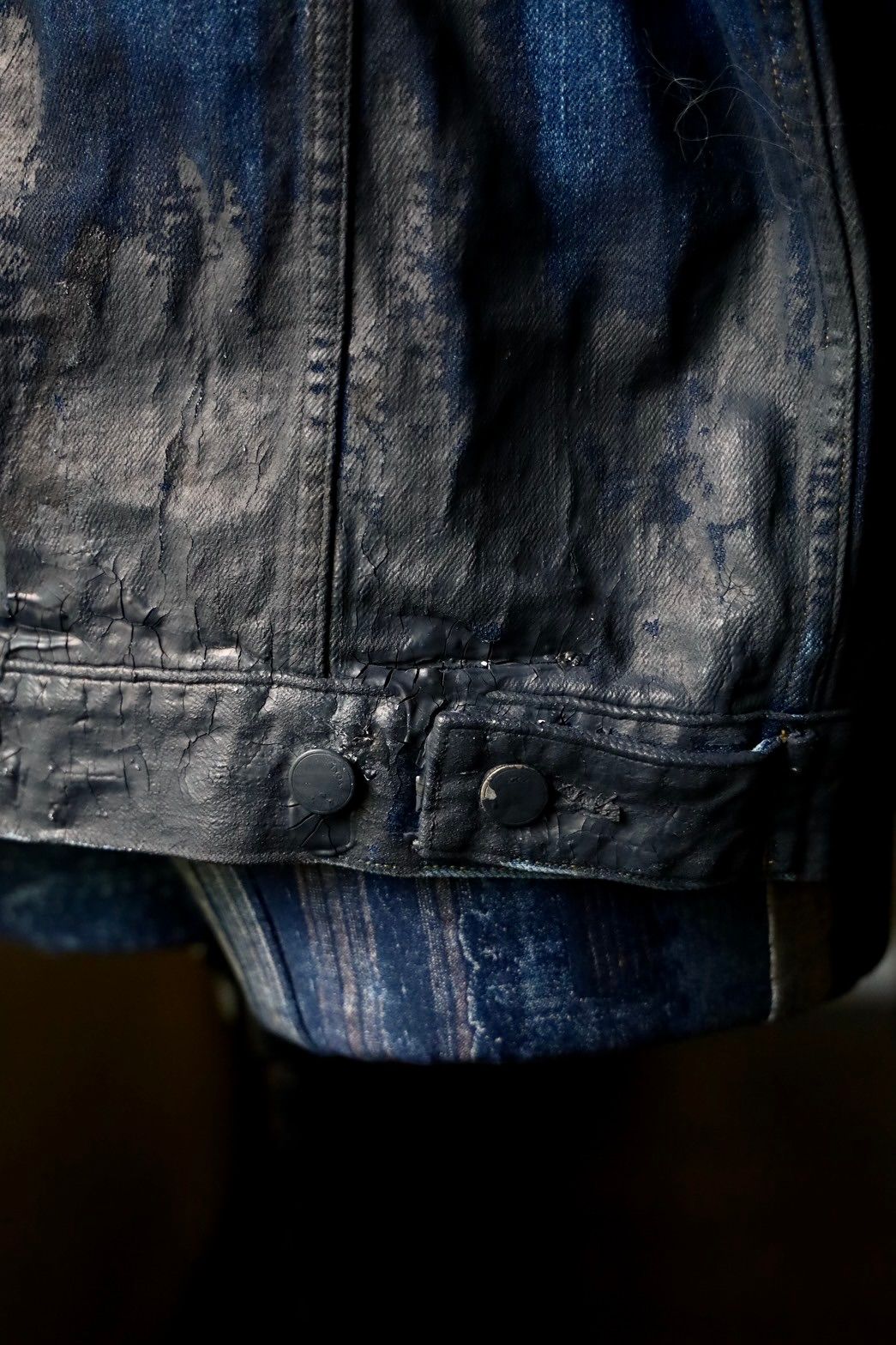ヨーク24FW HAND PAINTED DENIM TRUCKER JACKET(YK24FW0785B-B)INDIGO