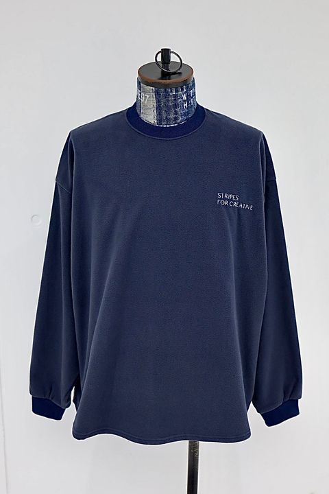S.F.C 25FW SPOT エスエフシー FLEECE SUPER BIG LS ROUND TEE(SFCFW25CS01SP)Navy☆12月20日(土)発売！