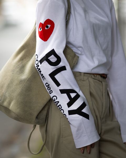 PLAY COMME des GARCONS スリーブロゴロングスリーブTシャツstyle.2026.6.6