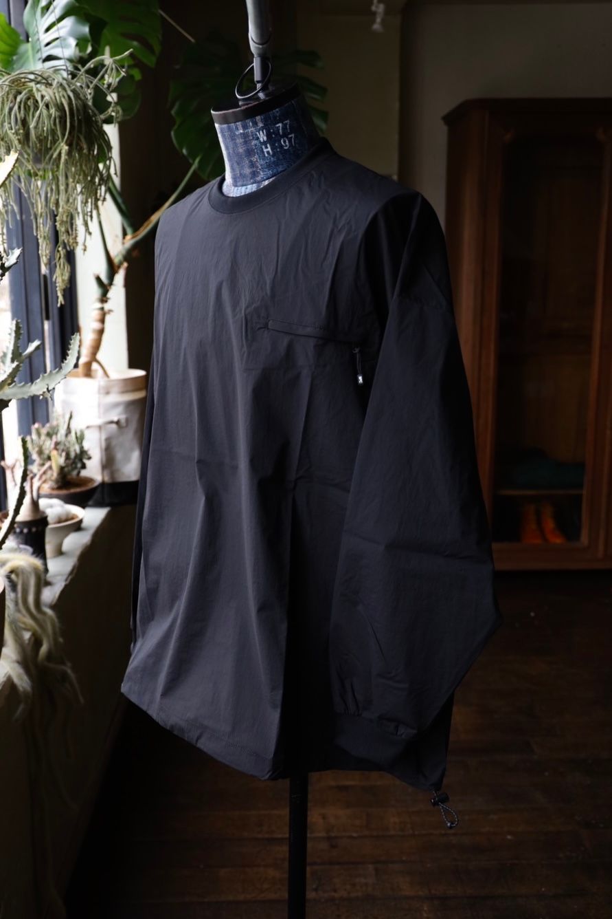 S.F.C 25SS エスエフシー TECH POCKET NYLON LS TEE(SFCSS25S06)Black