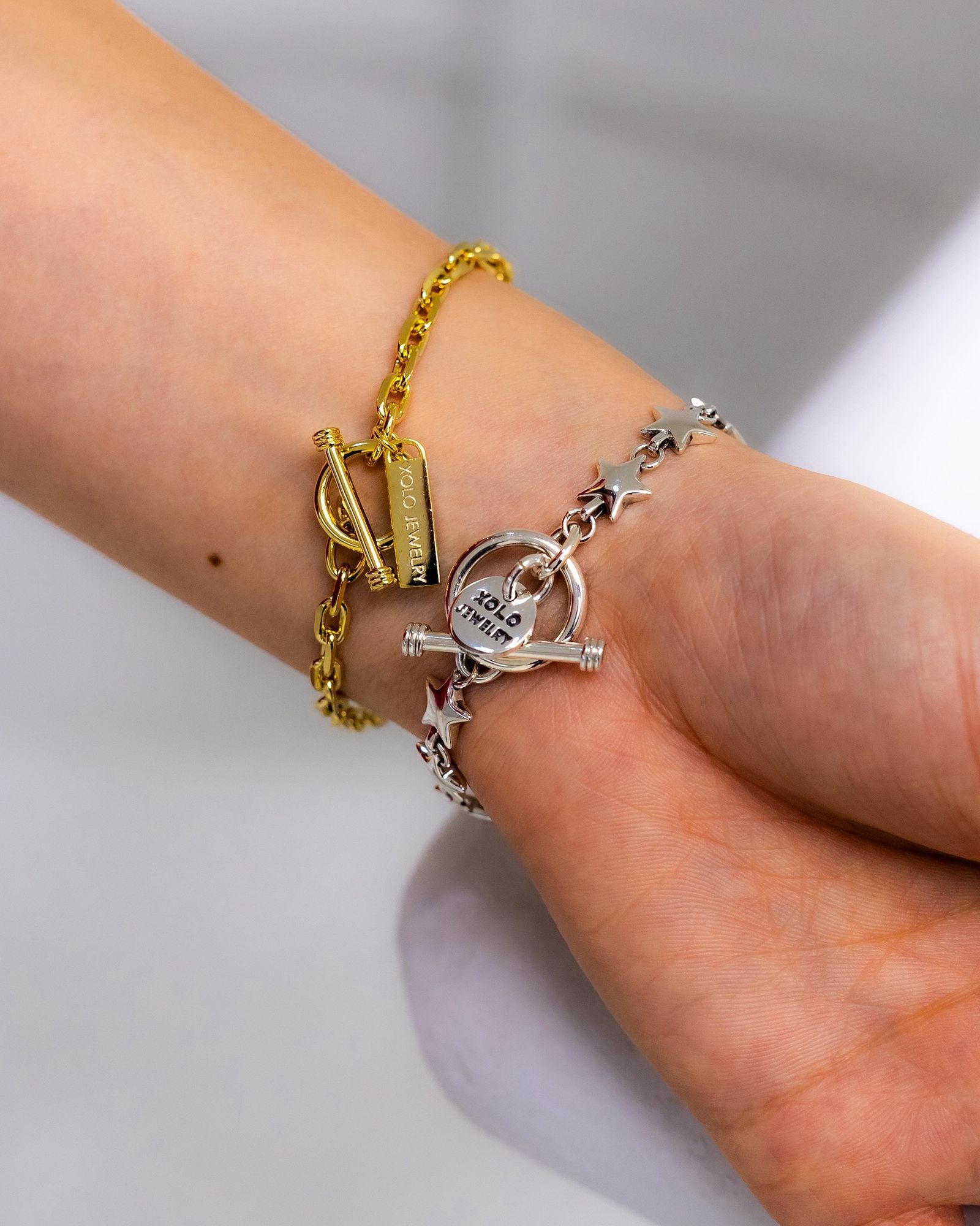 XOLO JEWELRY ブレスレット /Oval Cut Link Bracelet-4mm-Gold-(XOB117)★11月15日(土)再入荷！