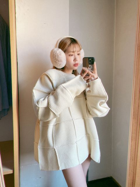 YOKE 24SS PATCHWORK RIB SWEATER style.2023.12.23