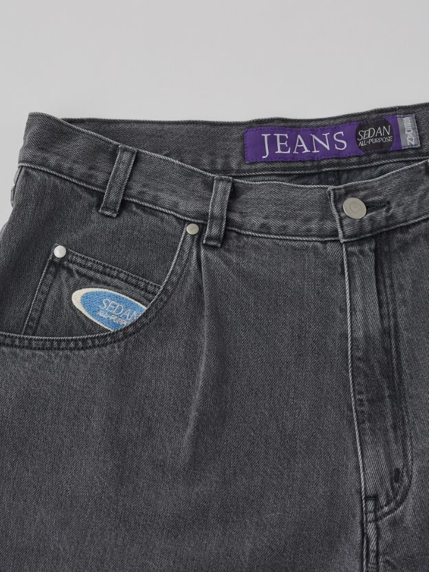 セダンオールパーパス SS24 Oval Logo Denim Pant(SD24S-PT01)Pale Black
