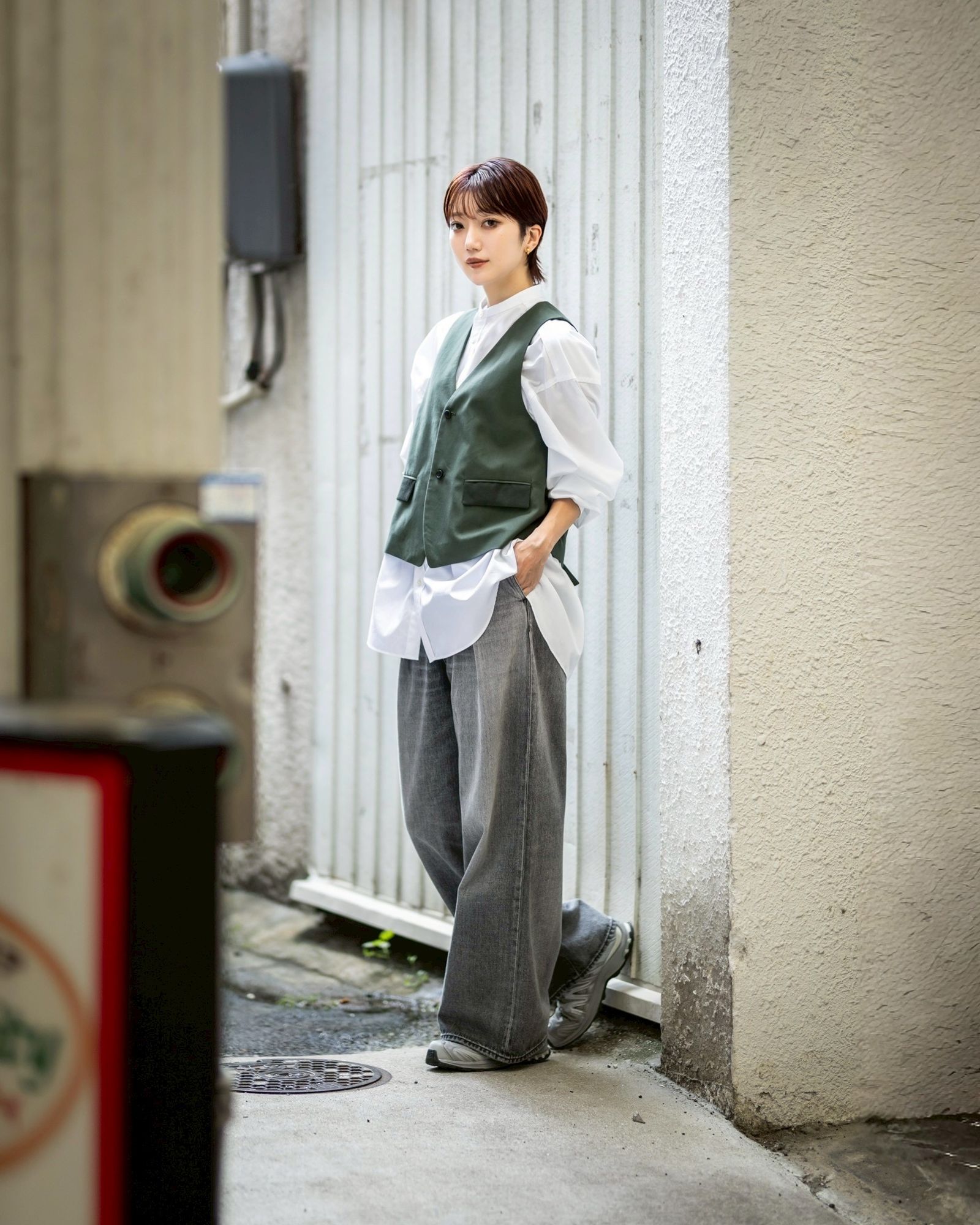 Graphpaper Cotton Cupro Back Satin Gilet STYLE 2025.09.21