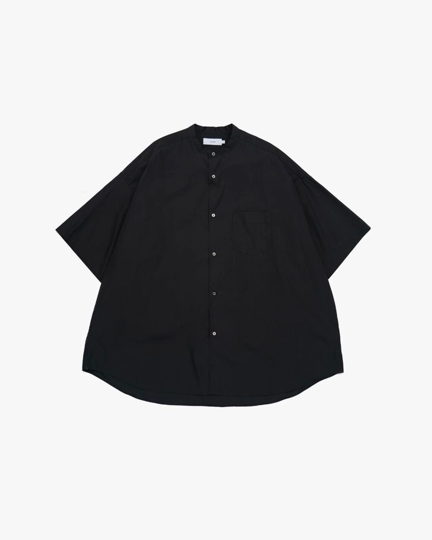 グラフペーパー26SS シャツ Broad S/S Oversized Band Collar Shirt(GM261-50004)BLACK☆4月11日(土)発売！