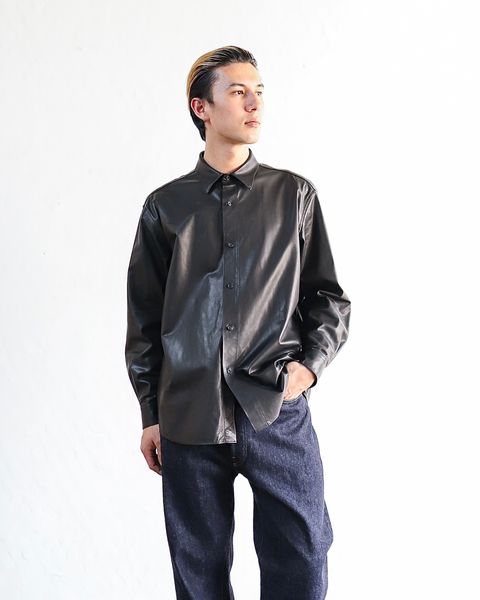 A.PRESSE Leather Regular Collar Shirt スタイル12月13日(土)新作発売！