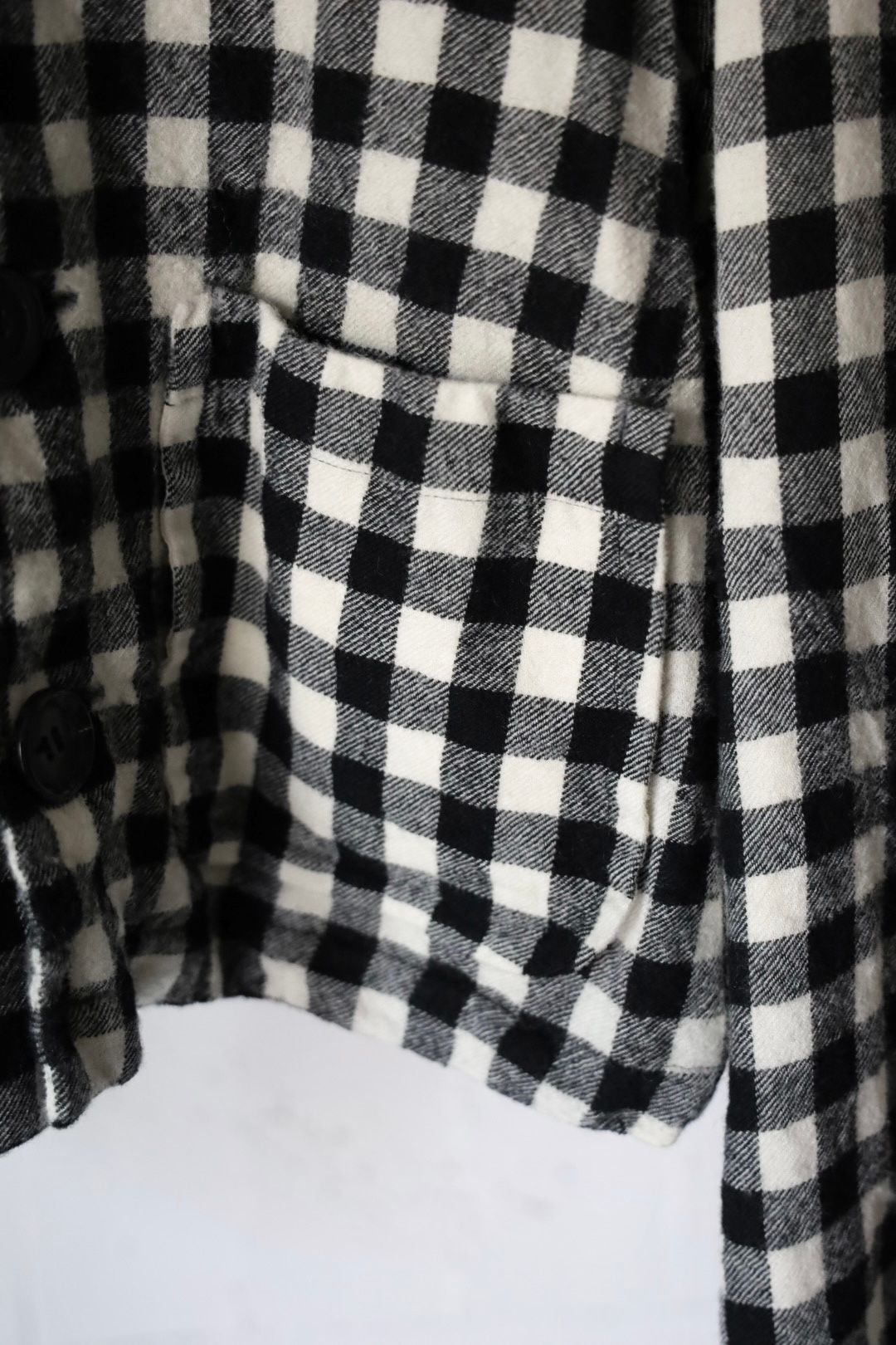 tao 26FW ウールギンガムチェック先染 製品縮絨ジャケット(TR-J021-051-1)BLACK×WHITE☆10月2日(金)発売！